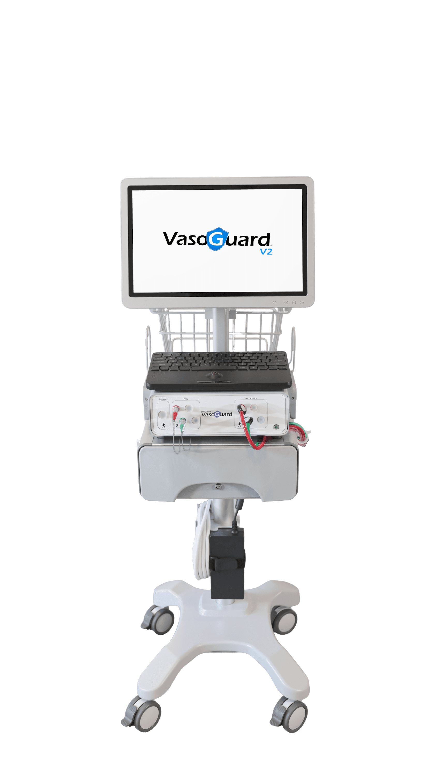 VasoGuard V2 Compact Vascular Testing System - 2 pressure channels, 2 PPG probes, optional Doppler for basic vascular testing