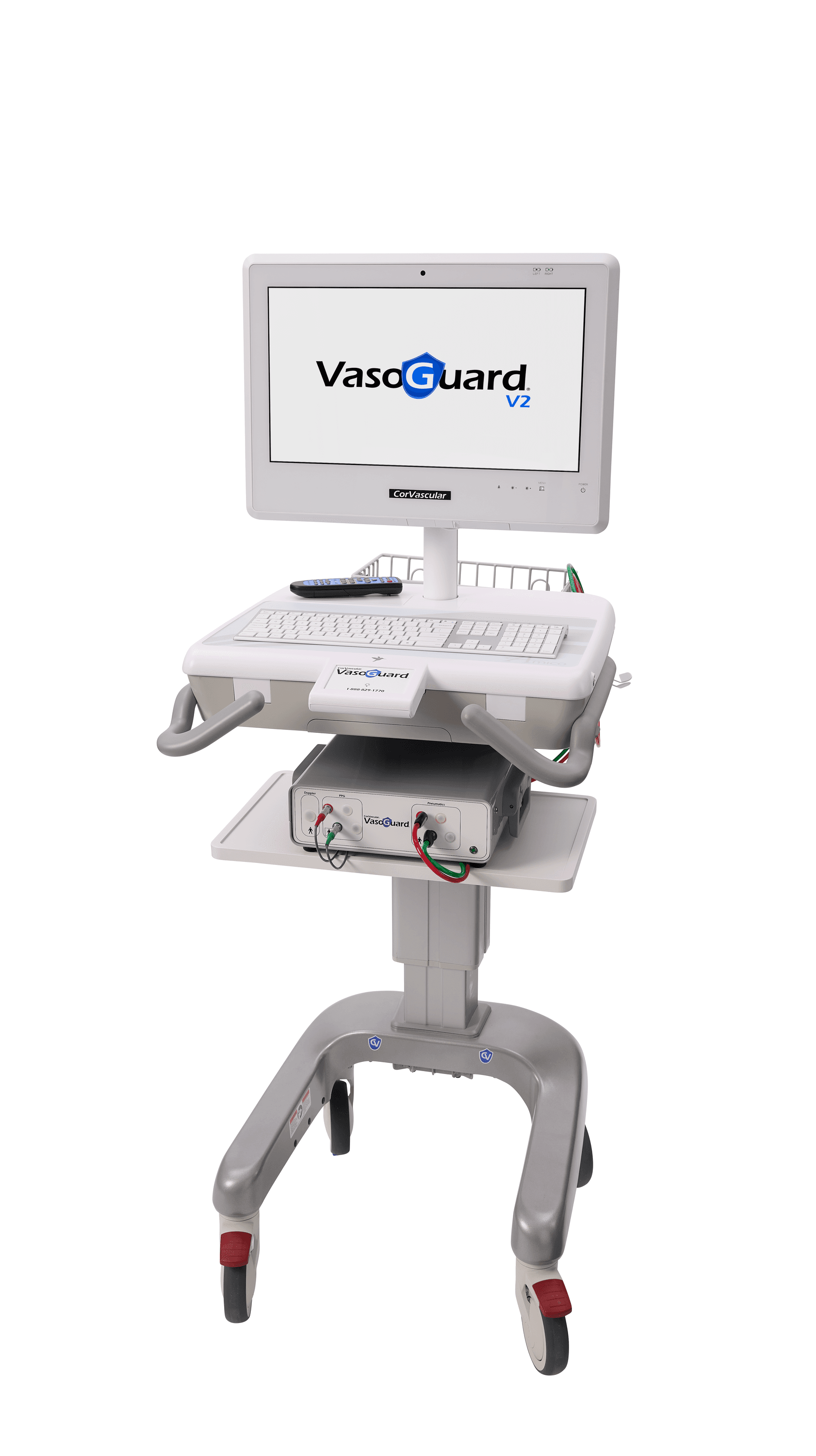 VasoGuard V2 Compact Vascular Testing System - 2 pressure channels, 2 PPG probes, optional Doppler for basic vascular testing