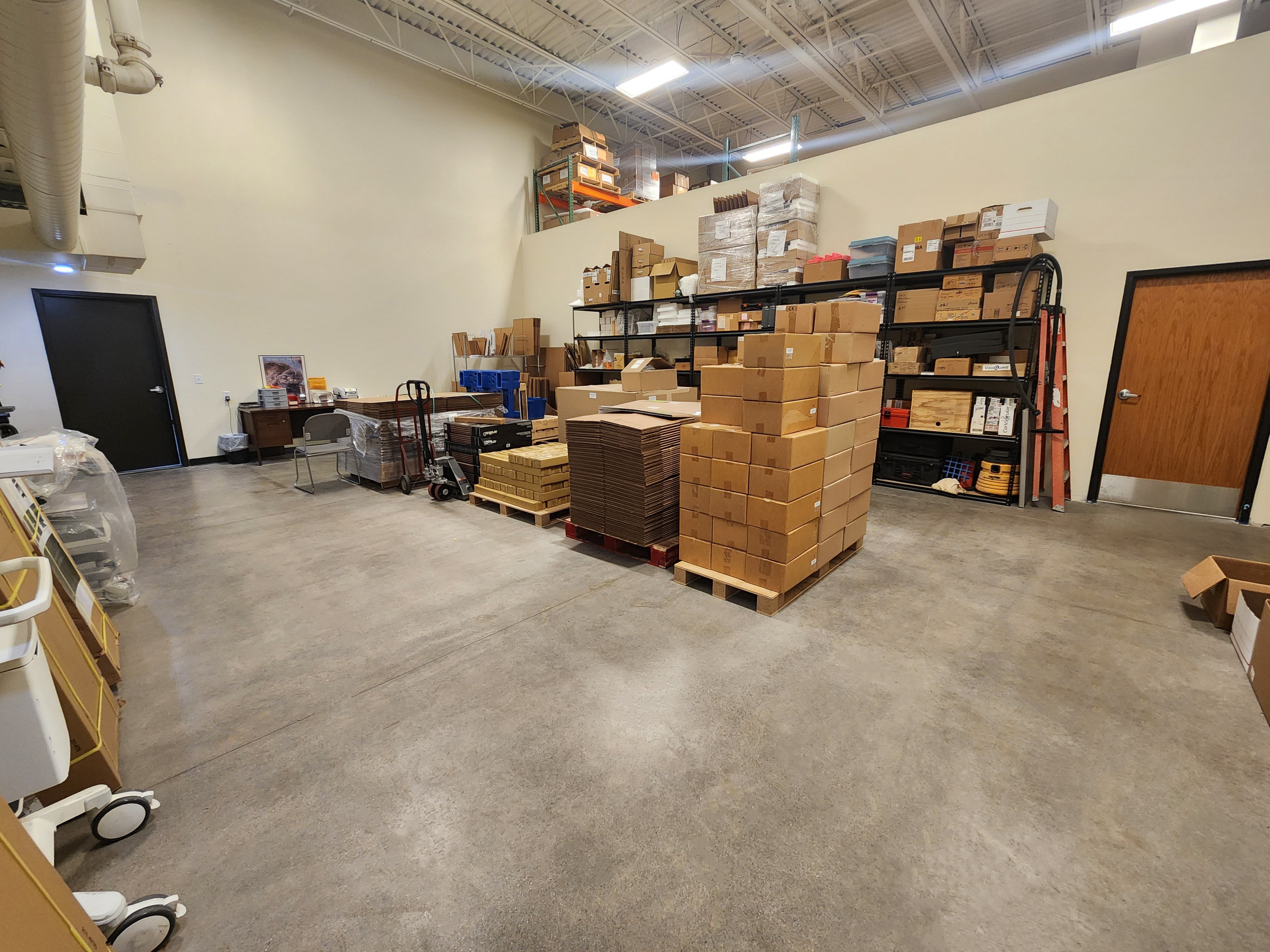 CorVascular production and inventory area at Minnetonka headquarters