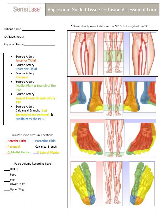 Angiosome Guided Tissue Perfusion Assessment Form
